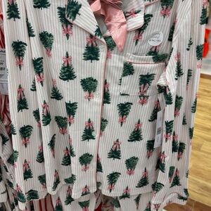 Tahari Kids Pajama Set with Pink and Green Tree Design